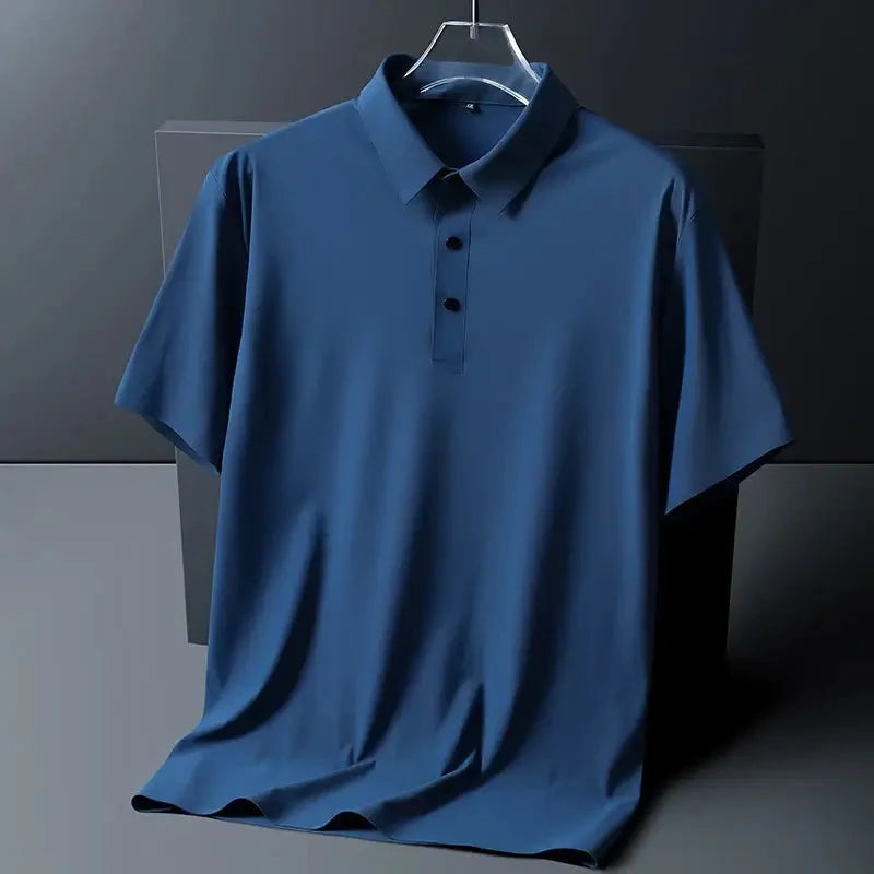 Chemise Polo Homme en Soie Slim