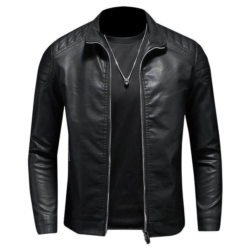 Veste en Cuir pour Homme Unie