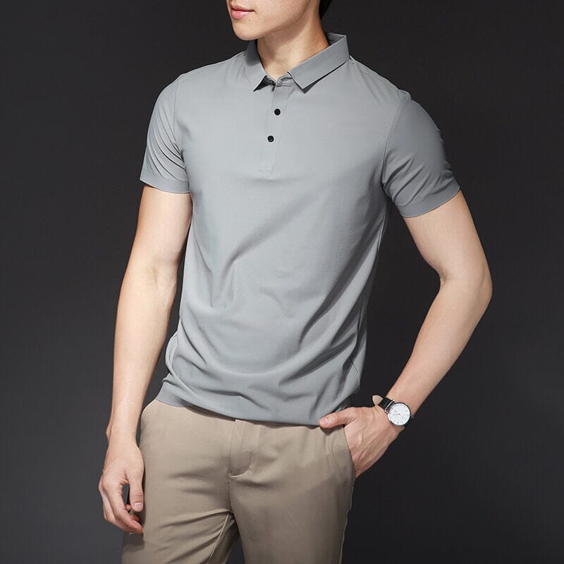 Chemise Polo Homme en Soie Slim