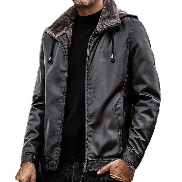 Veste en Cuir Vintage pour Homme